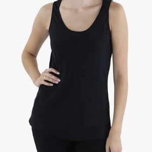 Tahari ASL Georgette Black Scoop Neck Woven‎ Tank Top Size PETITE M Summer NWT
